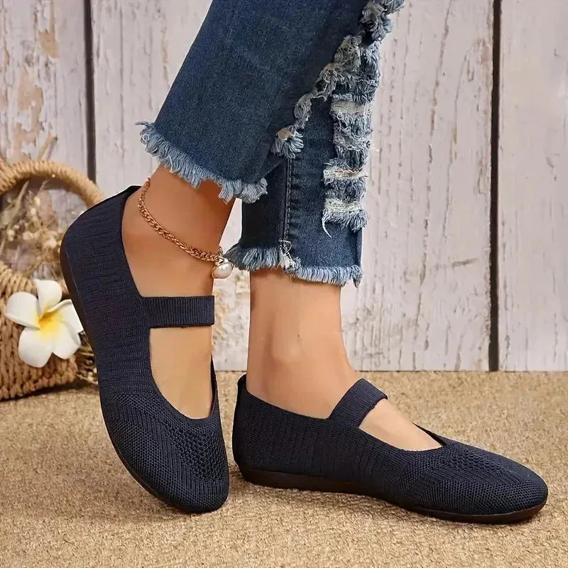 Nyxara | Slippers - Let Strikket Stof, Skridsikker Gummi