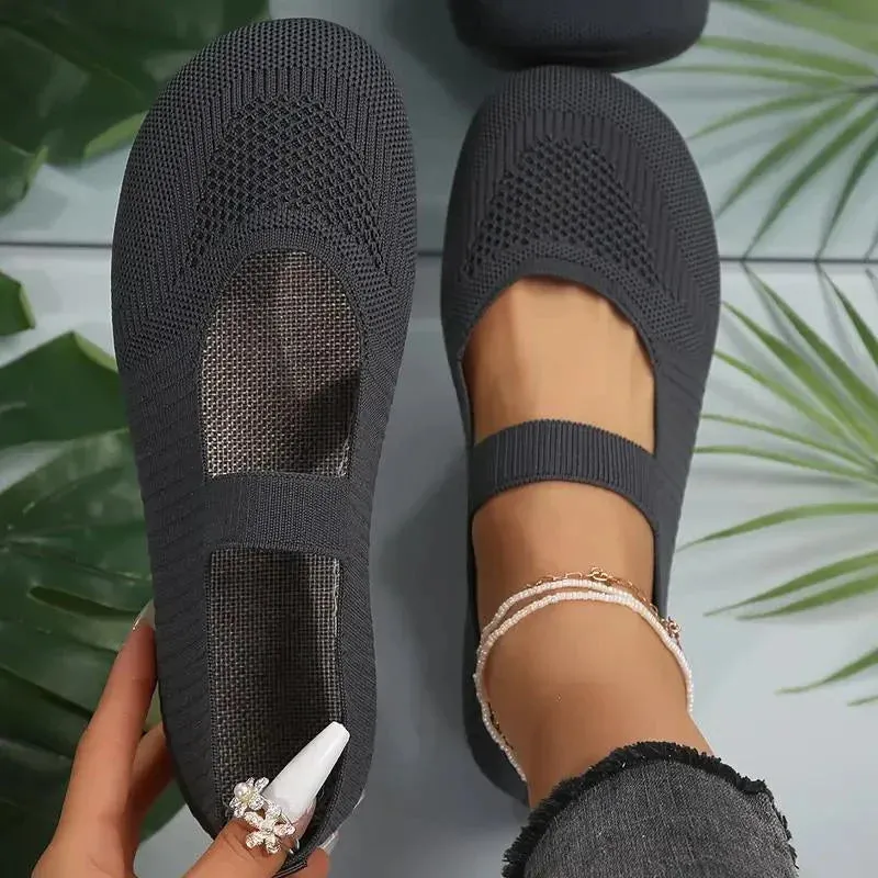 Nyxara | Slippers - Let Strikket Stof, Skridsikker Gummi