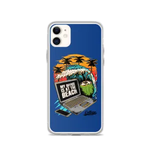 Office At The Beach iPhone Case - Blue