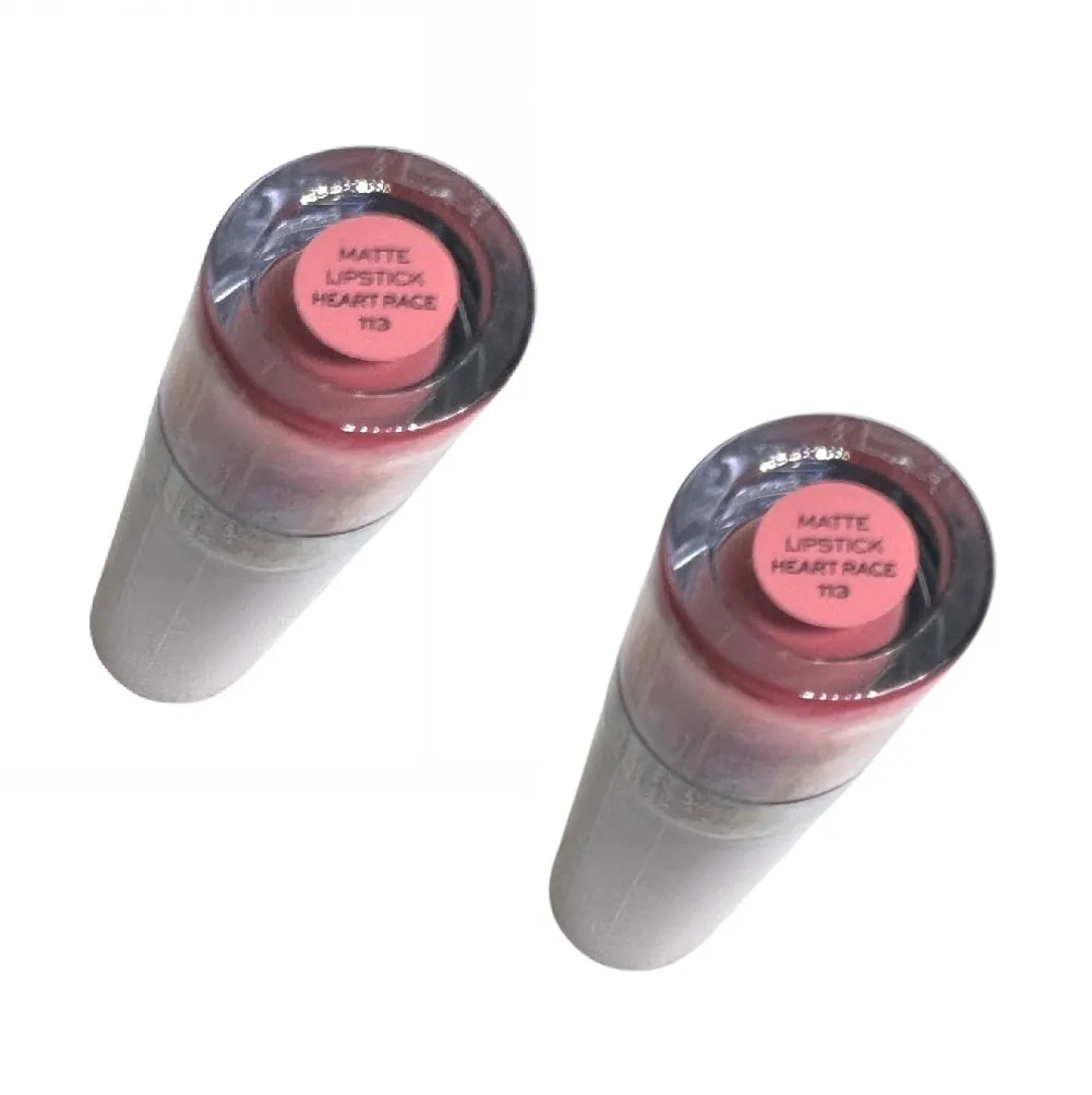 Pack of 2 Makeup Revolution Beauty Matte Lipstick, Heart Race 113