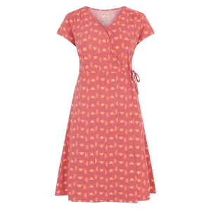 Padma Wrap Dress - Mineral Red Nepal Star Light