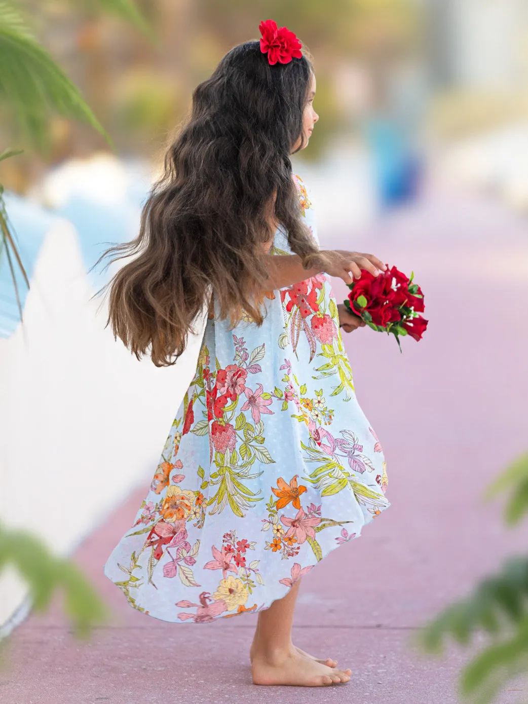 Paradise Dreams Sleeveless Hi-Lo Dress