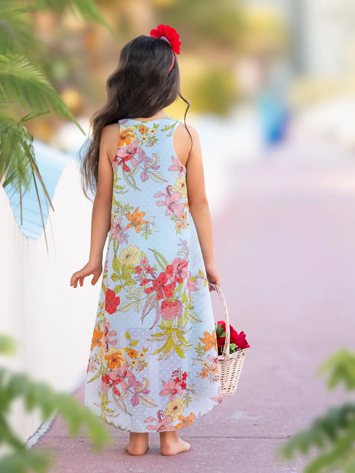 Paradise Dreams Sleeveless Hi-Lo Dress