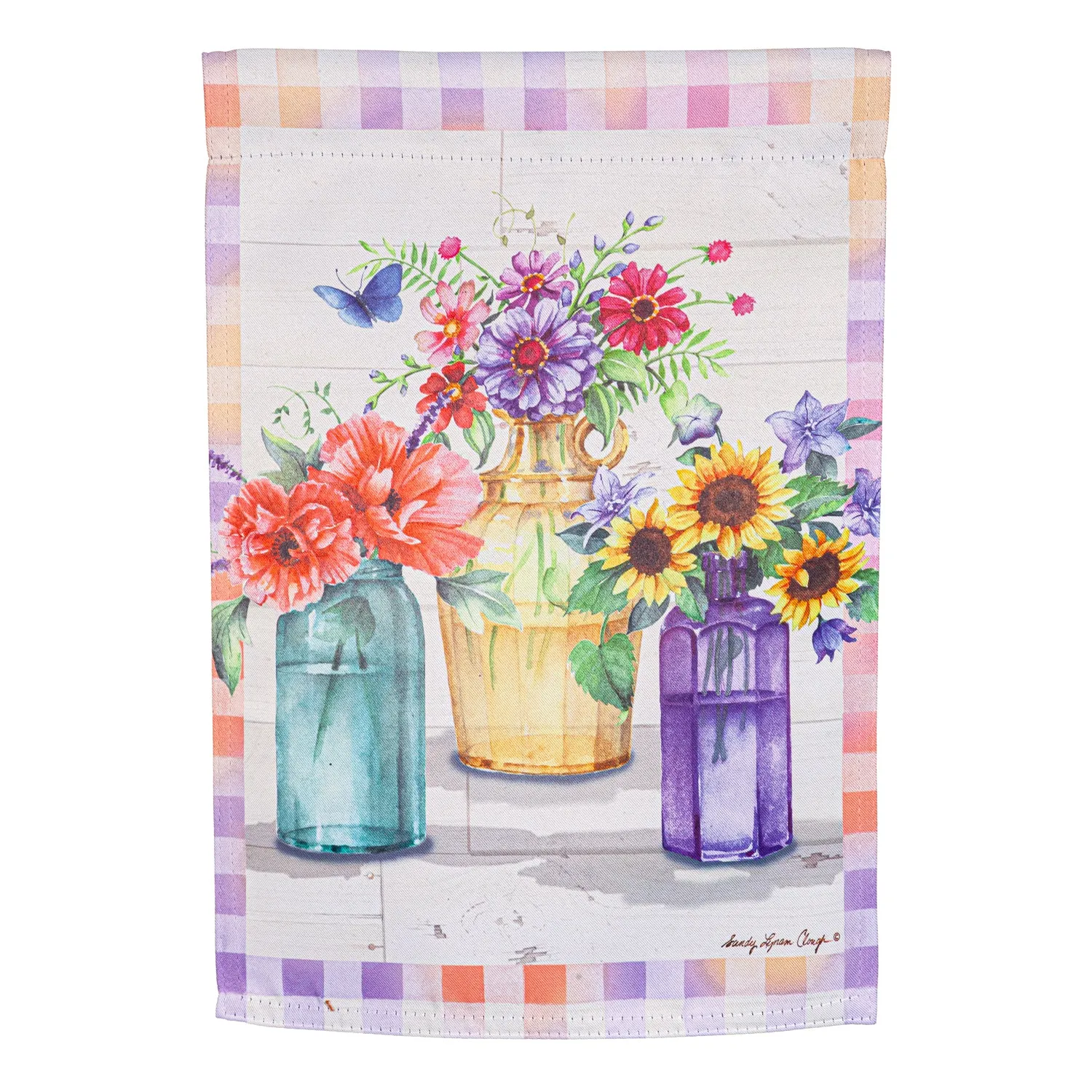 Patchwork Garden Suede Garden Flag,14s11371