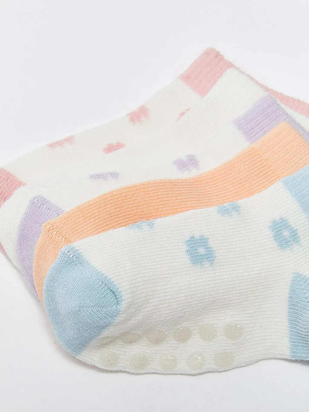 Patterned Baby Girl Booties Socks 5-pack