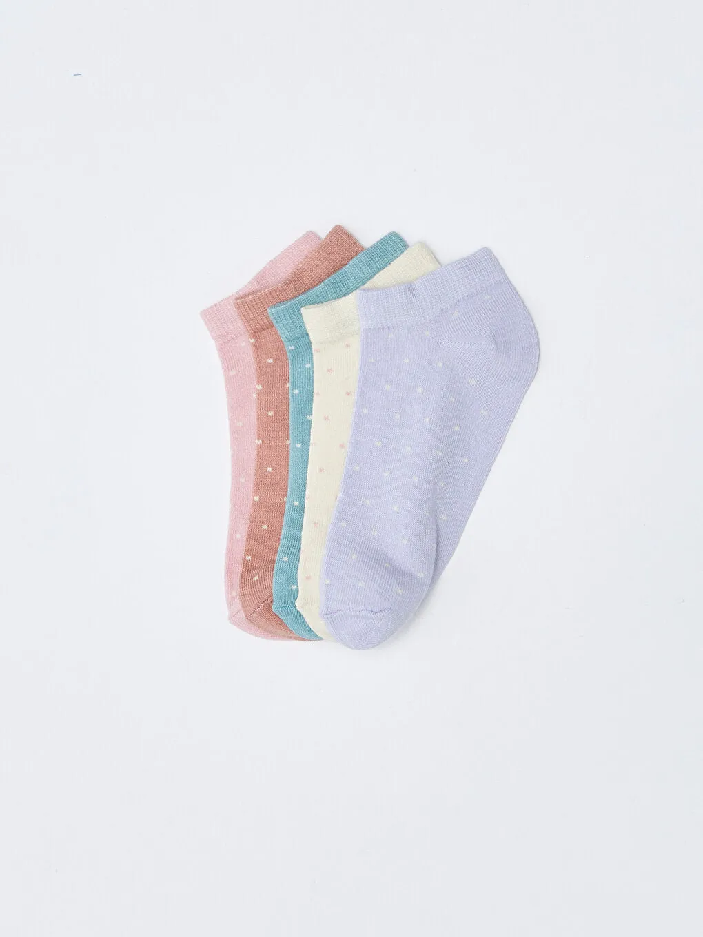 Patterned Girl's Booties Socks 5-pack