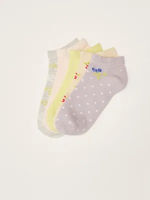 Patterned Women's Booties Socks 5 Pack