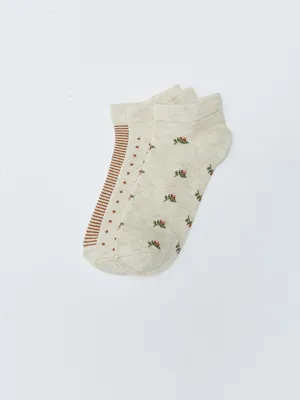Patterned Women's Booties Socks Pack of 3
