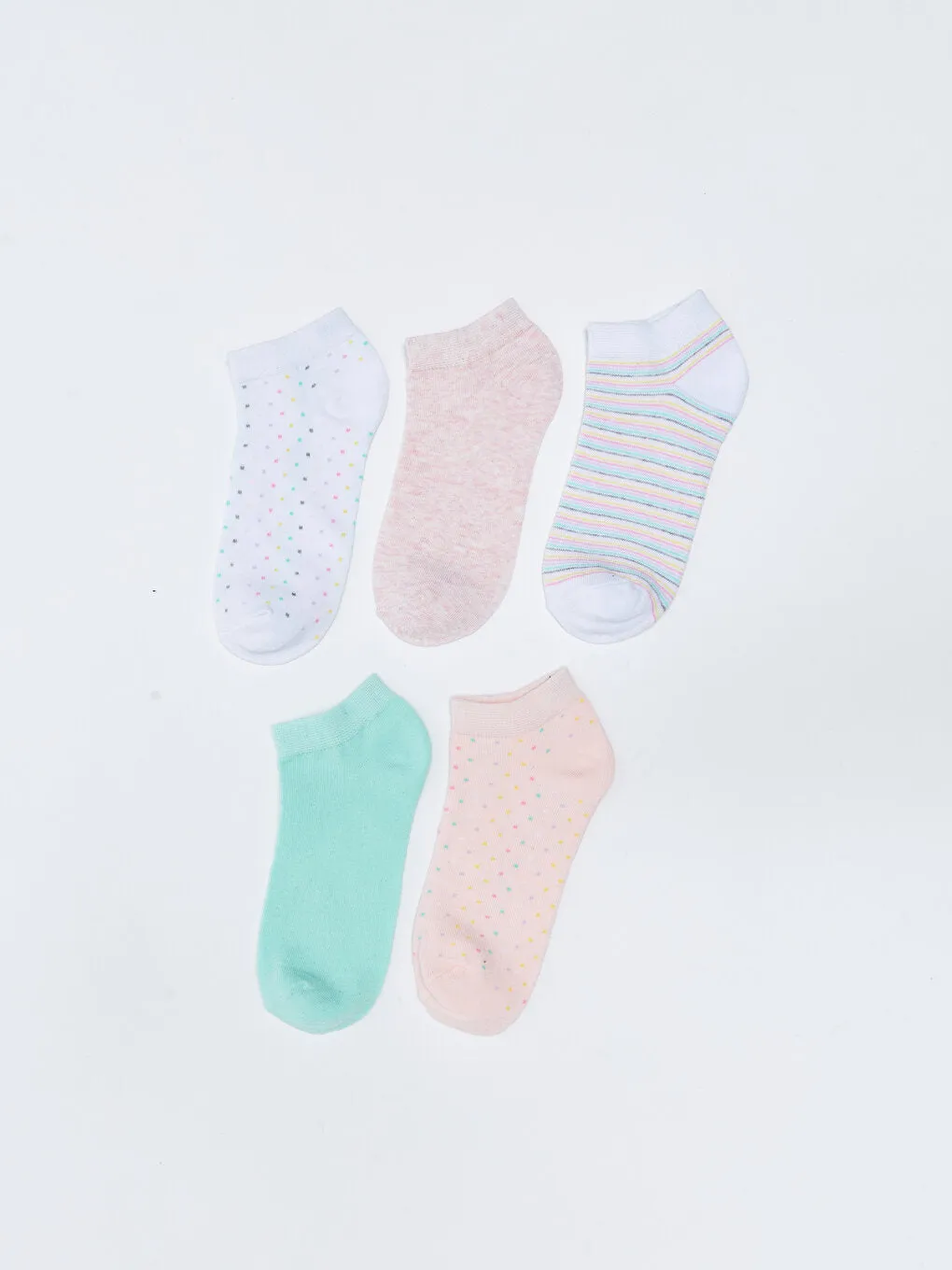 Patterned Women's Booties Socks Pack of 5