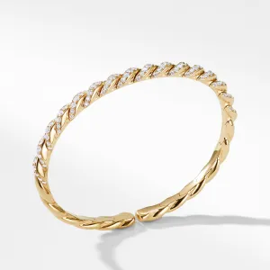 Pavéflex Bracelet in 18K Gold with Diamonds, Size Medium