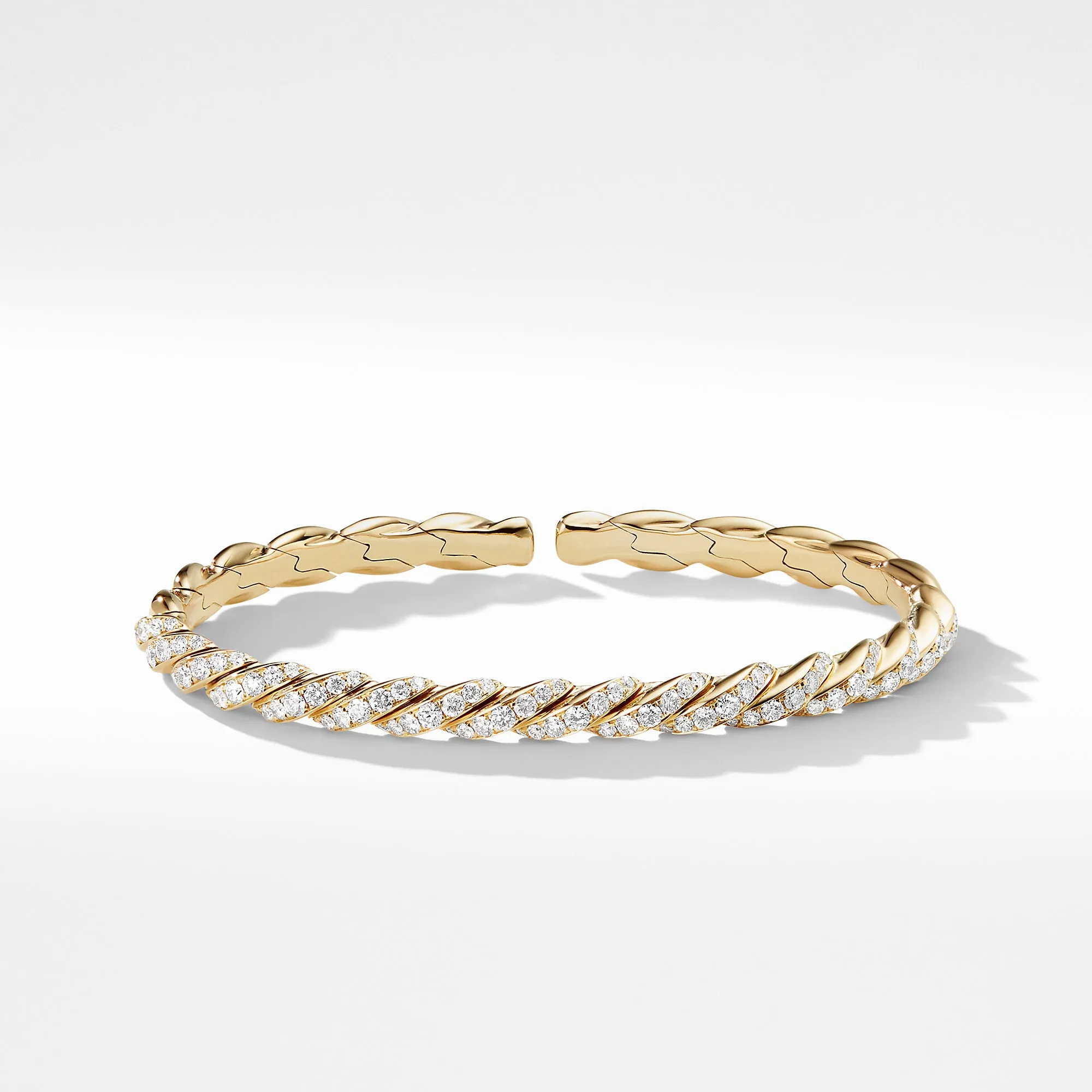Pavéflex Bracelet in 18K Gold with Diamonds, Size Medium