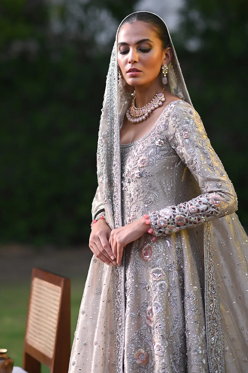 Peach Pink Lehenga with Long Shirt for Indian Bridal Wear