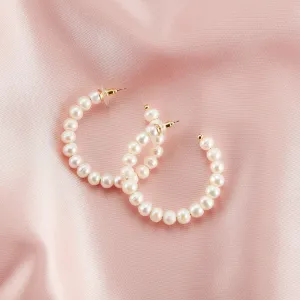 Pearl Hoop Earrings