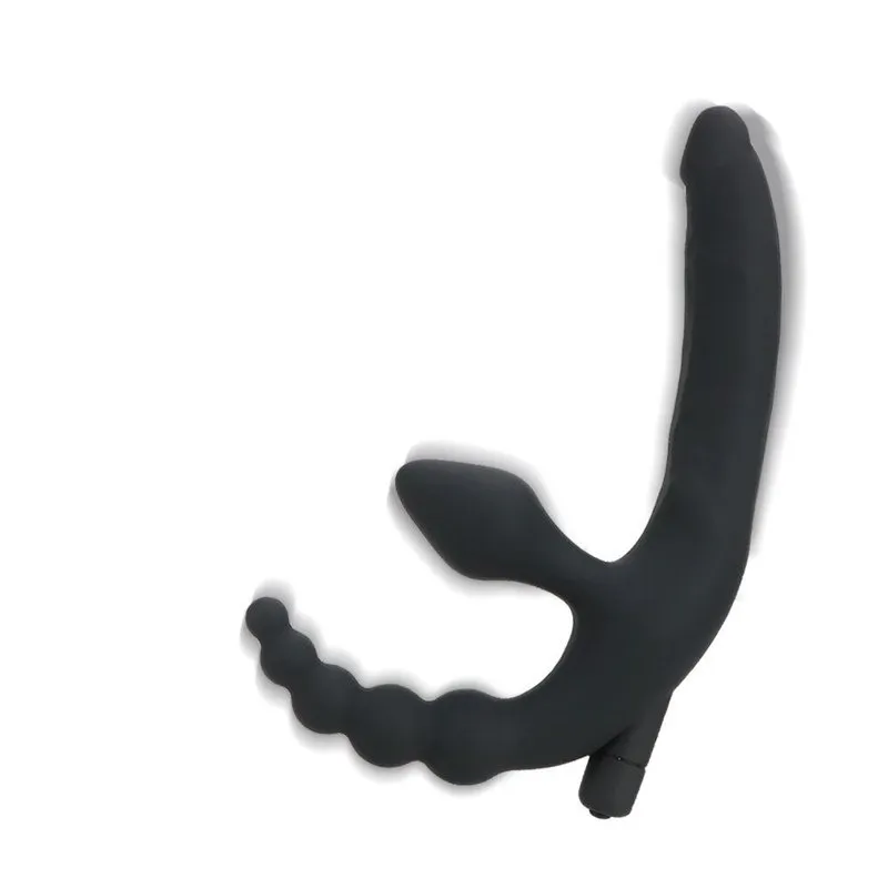 Plug anal vibrant flexible à ventouse