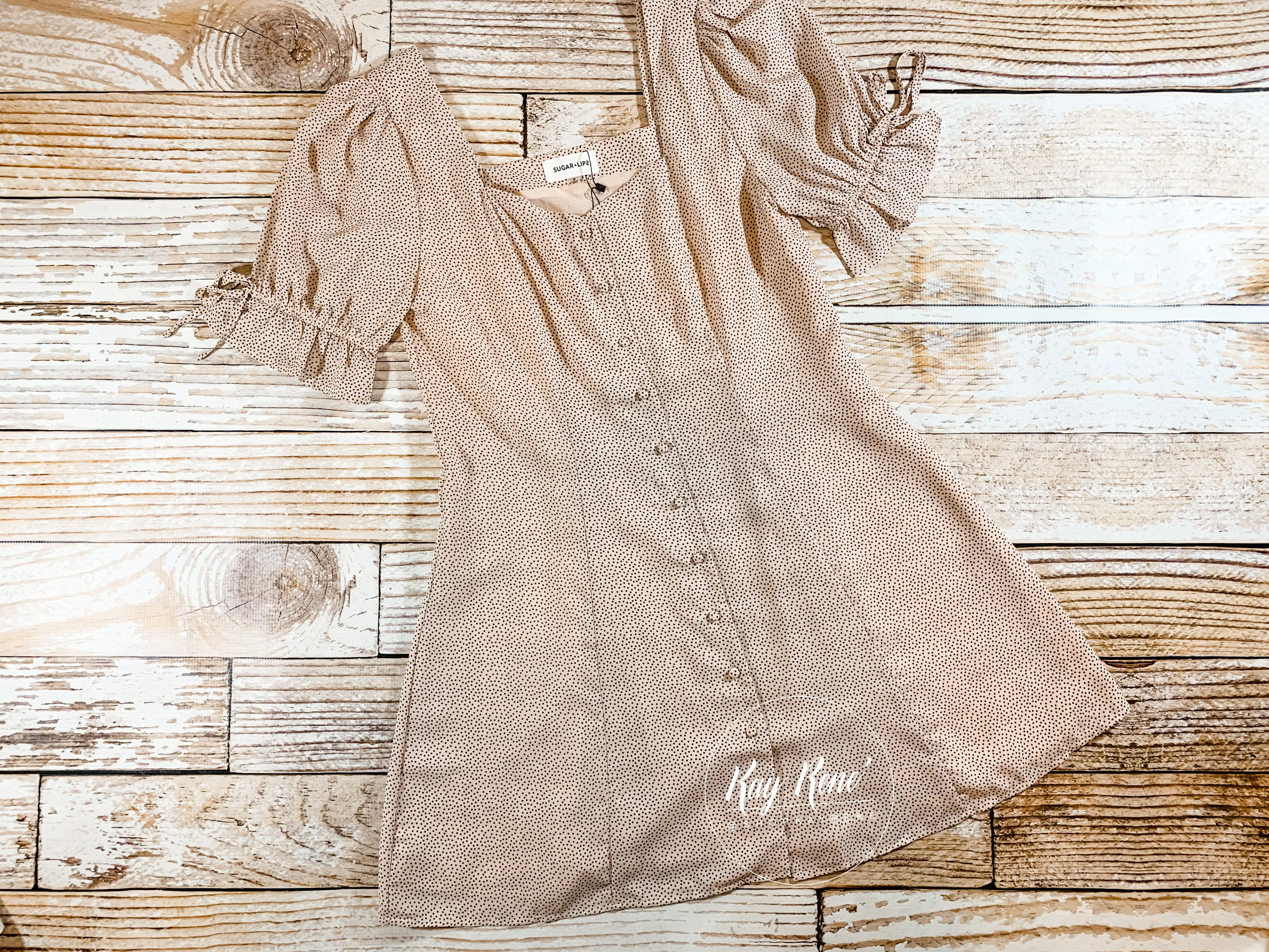 Polka Dot Button Up Mini Dress