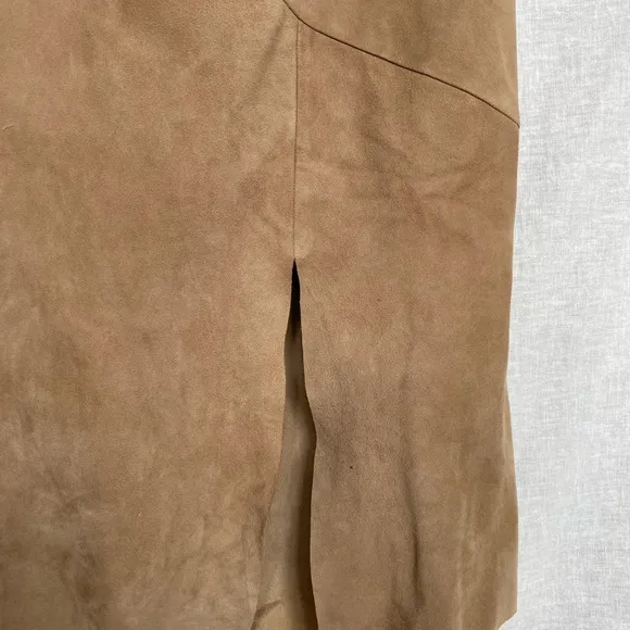 Polo Ralph Lauren slit suede skirt