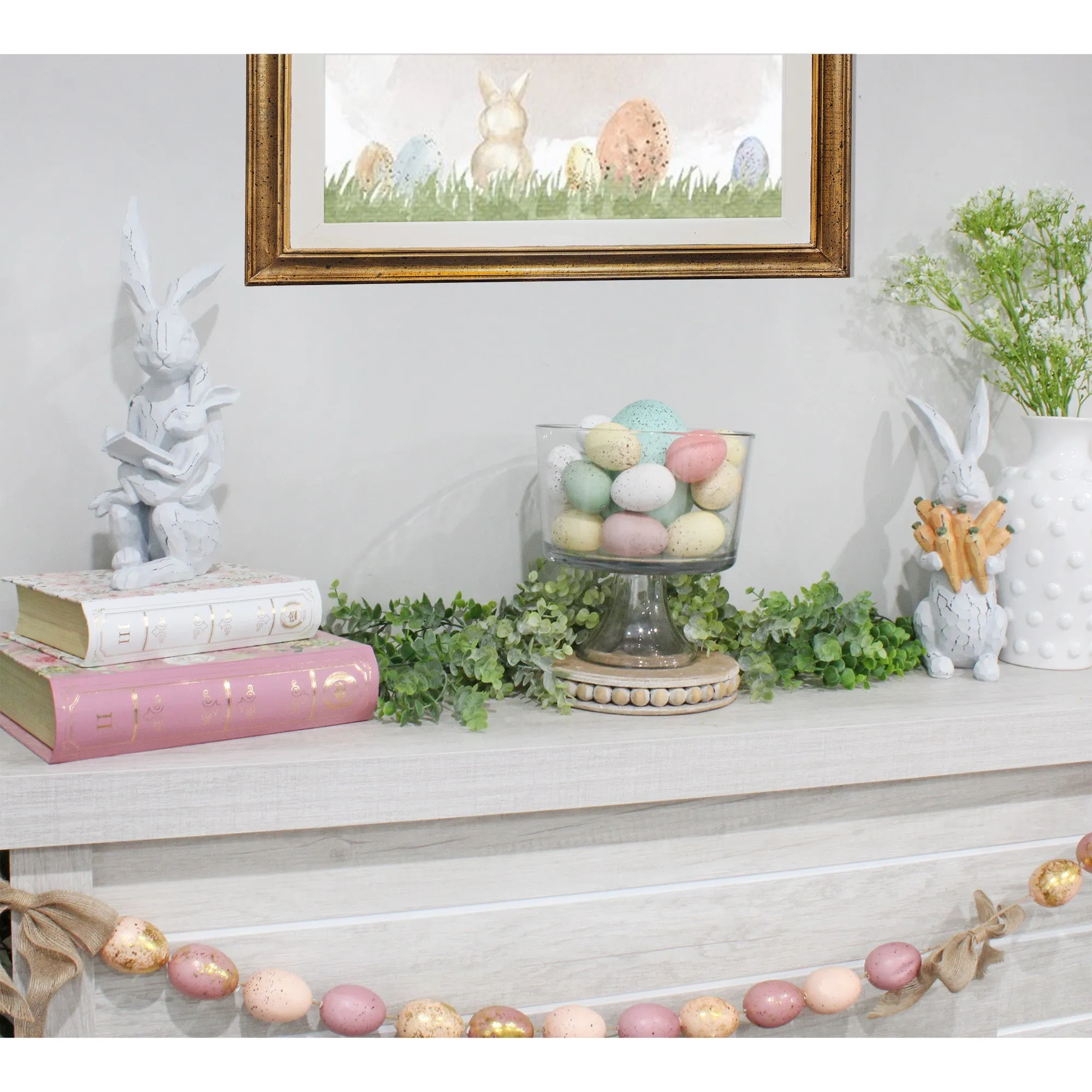 Rabbit Statue with Carrots (13-Inches, Case of 12)