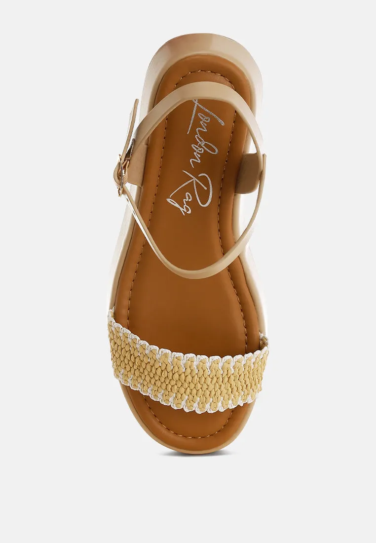 Raffia Flatform Sandals By RUW