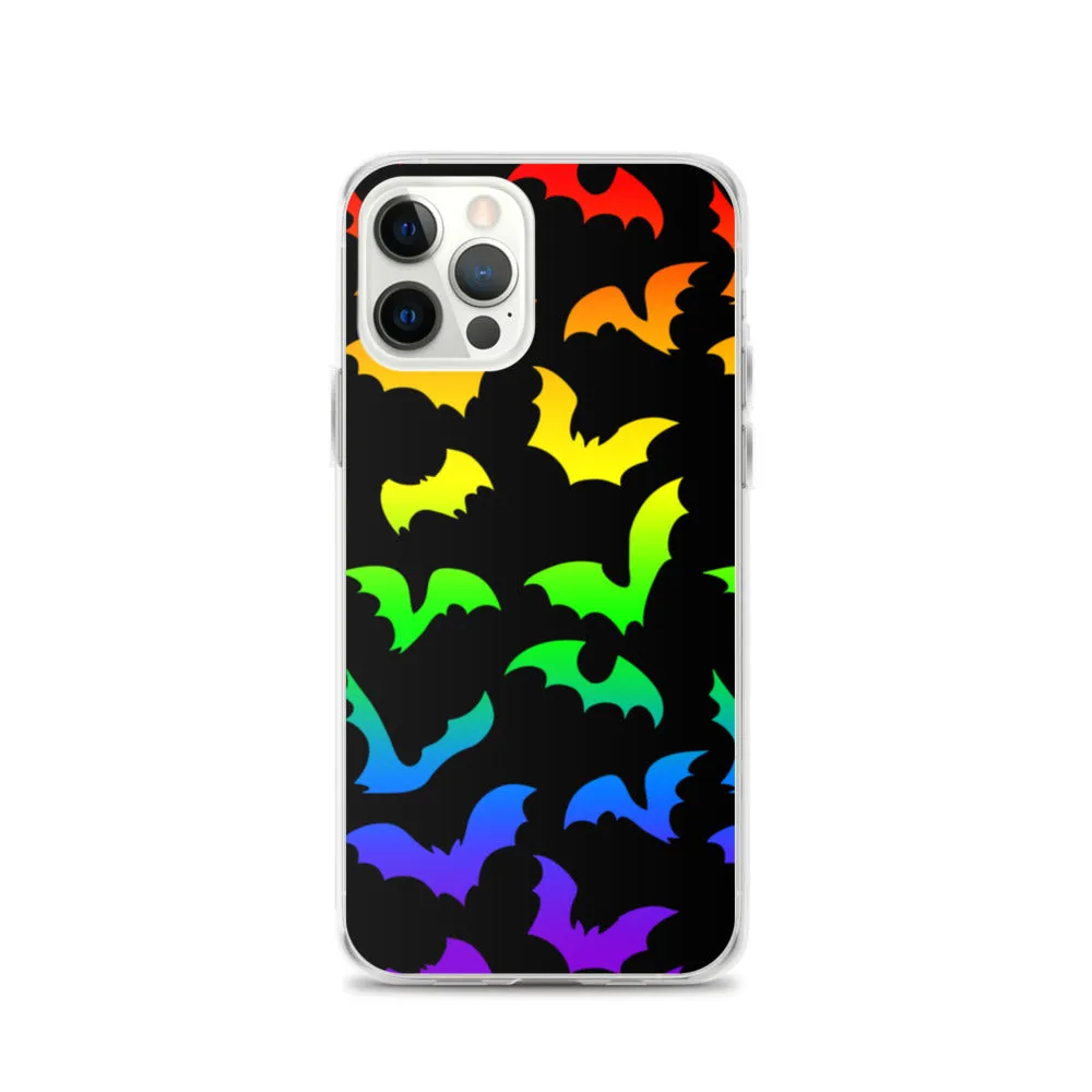 Rainbow Flying Bats iPhone Case