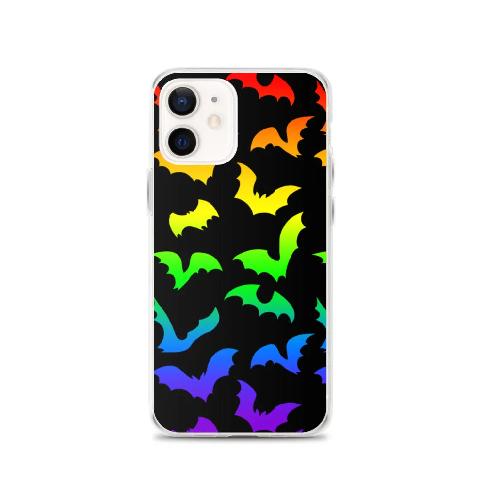 Rainbow Flying Bats iPhone Case