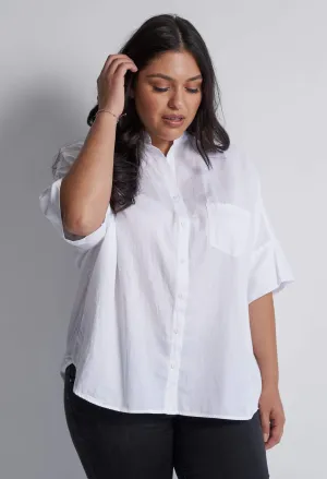 re:hOMe - White Cotton Easy Shirt