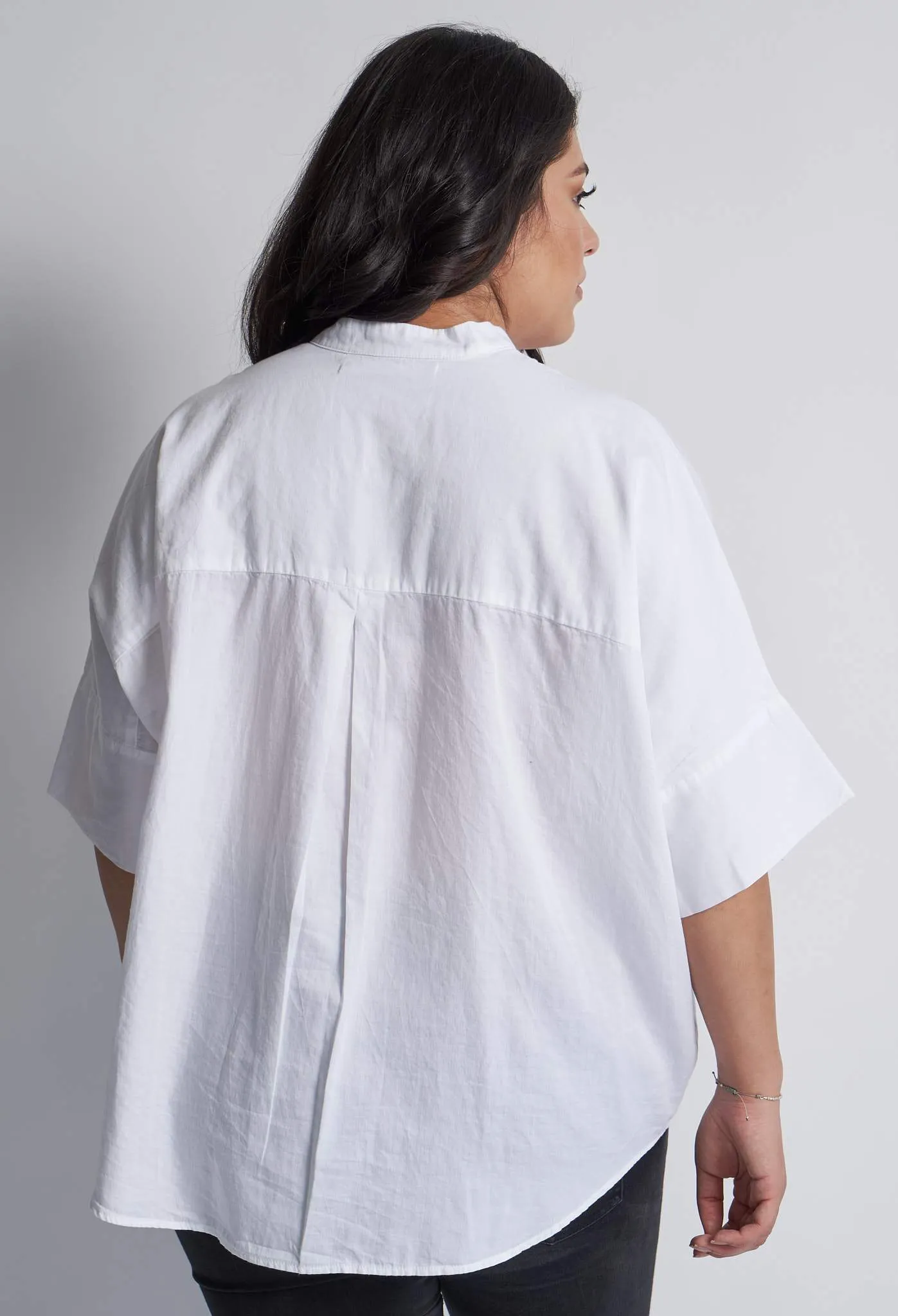 re:hOMe - White Cotton Easy Shirt
