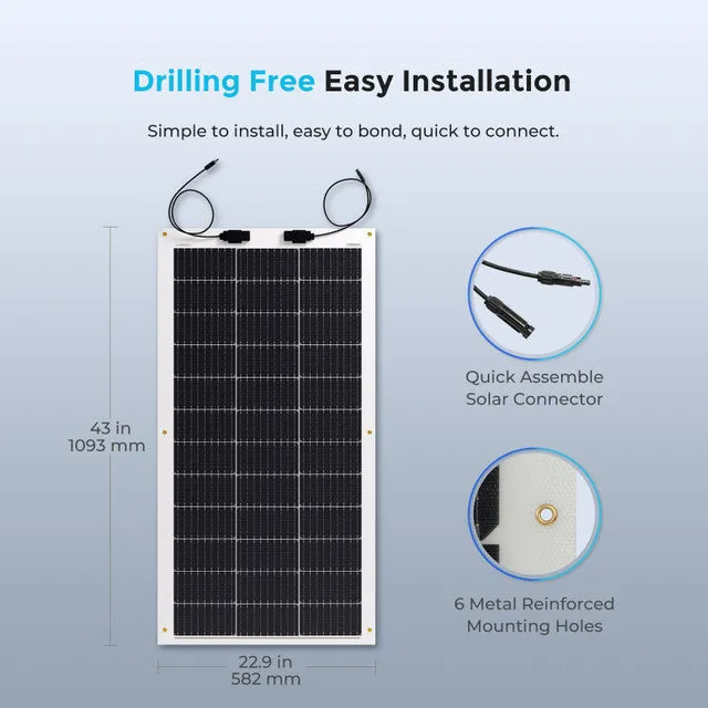 Renogy 100W flexible Monocrystalline black Solar Panel