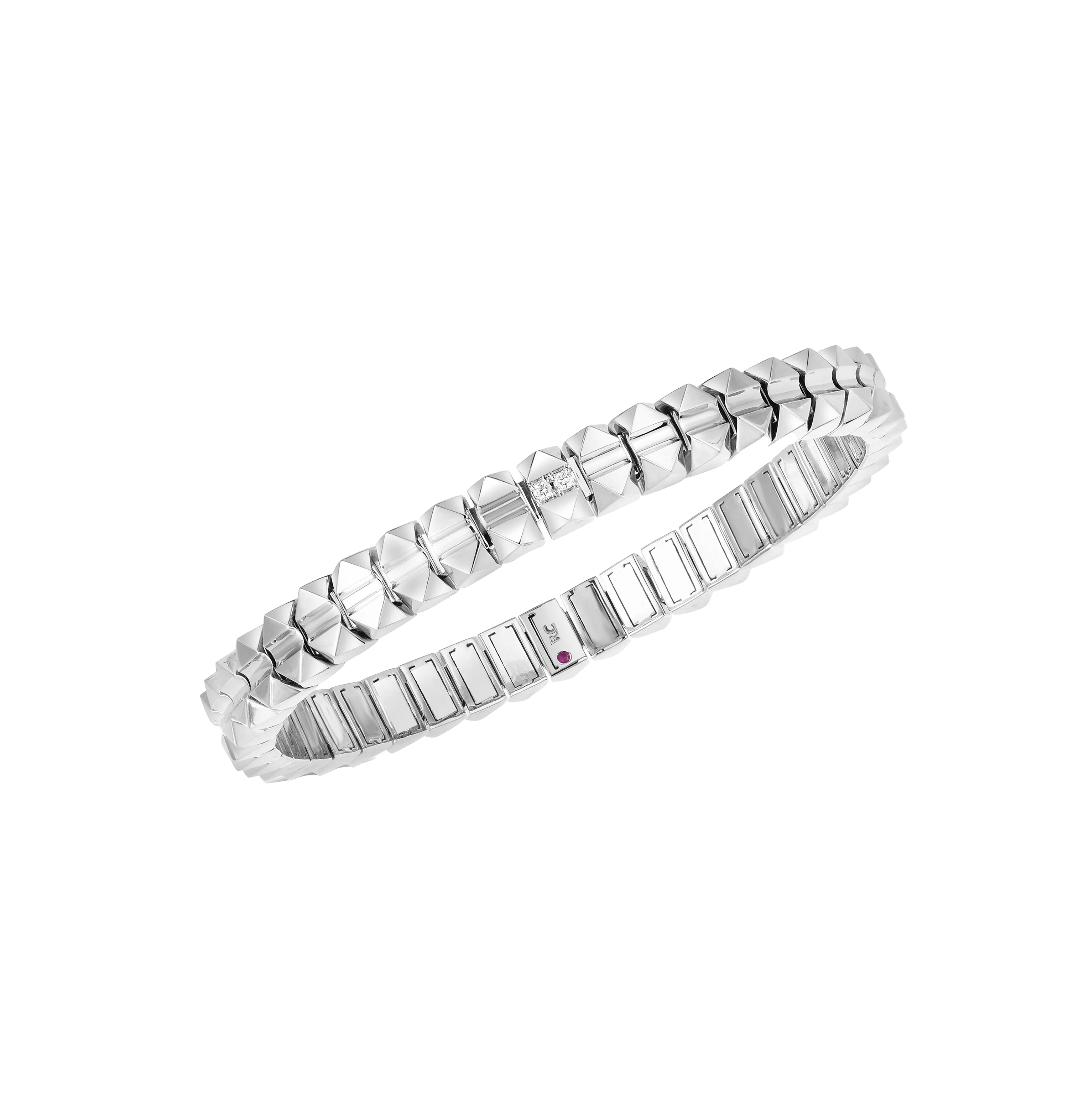 Roberto Coin Obelisco Diamond Accent Flexible Bangle