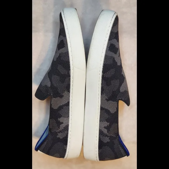 Rothys The Sneaker Women's Camo Gray Black Blue Size 10W