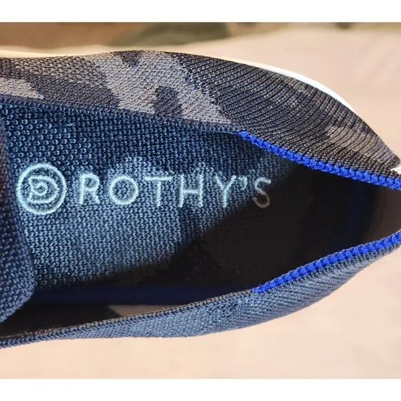 Rothys The Sneaker Women's Camo Gray Black Blue Size 10W