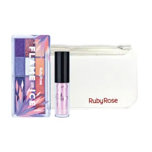 Ruby rose Stylish Eyeshadow(Hb-1061)   Glitter Eyeliner(HB-8416-5)   FREE POUCH