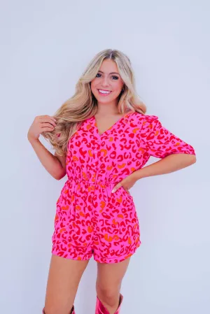 Rylie Ruffled Leopard Print Romper