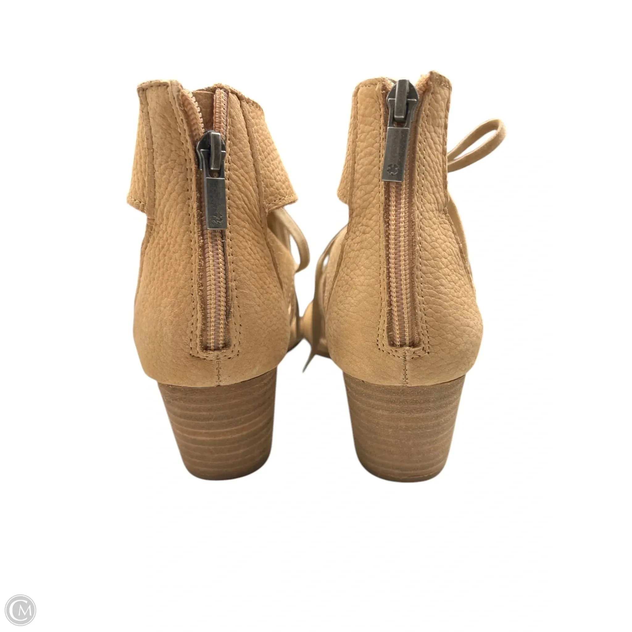 Sandals Heels Block By Lucky Brand In Tan, Size: 7.5