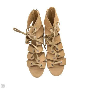 Sandals Heels Block By Lucky Brand In Tan, Size: 7.5