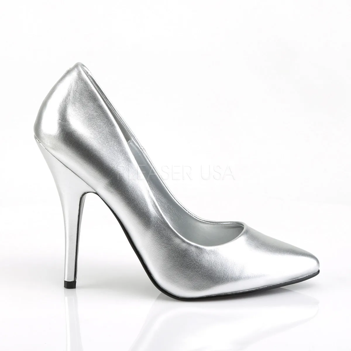 SEDUCE-420  Silver Faux Leather