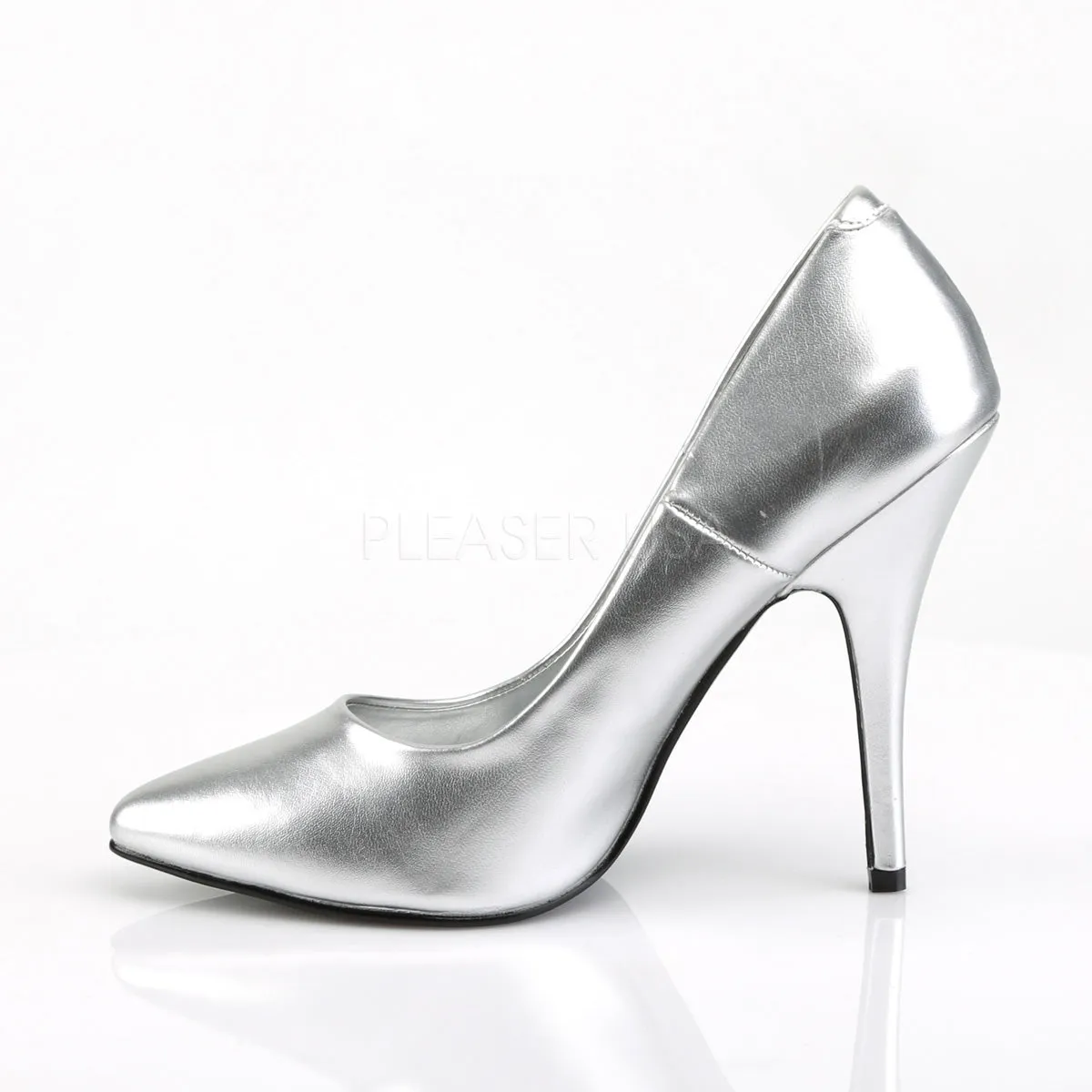 SEDUCE-420  Silver Faux Leather