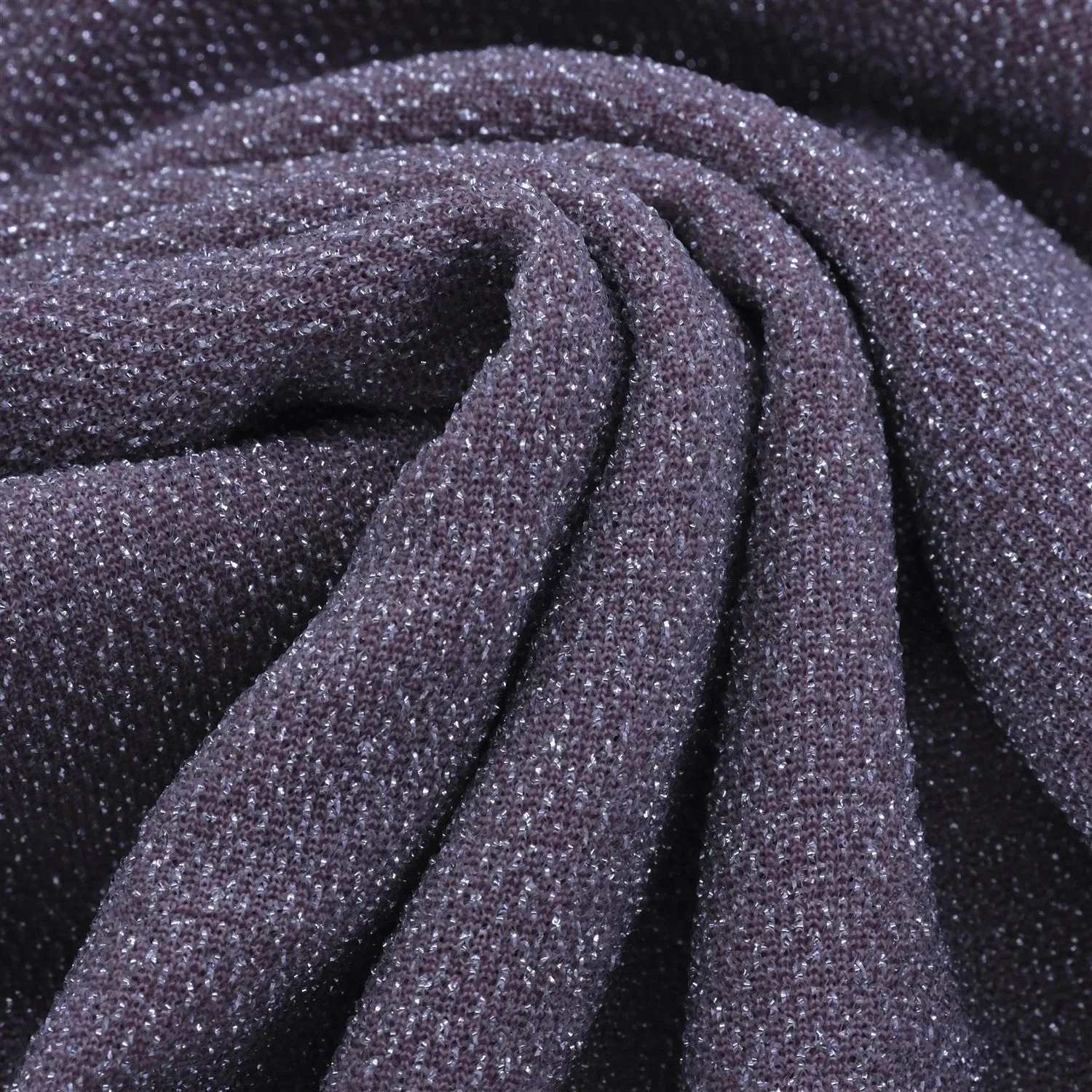 Shimmering Shiny Lurex Flexible Knitted Fabric