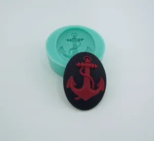 Silicone Mold  Anchor Cameo for Crafts, Jewelry, Resin, Polymer Clay.