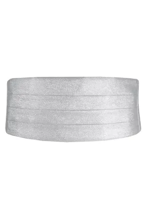 Silver Metallic Cummerbund