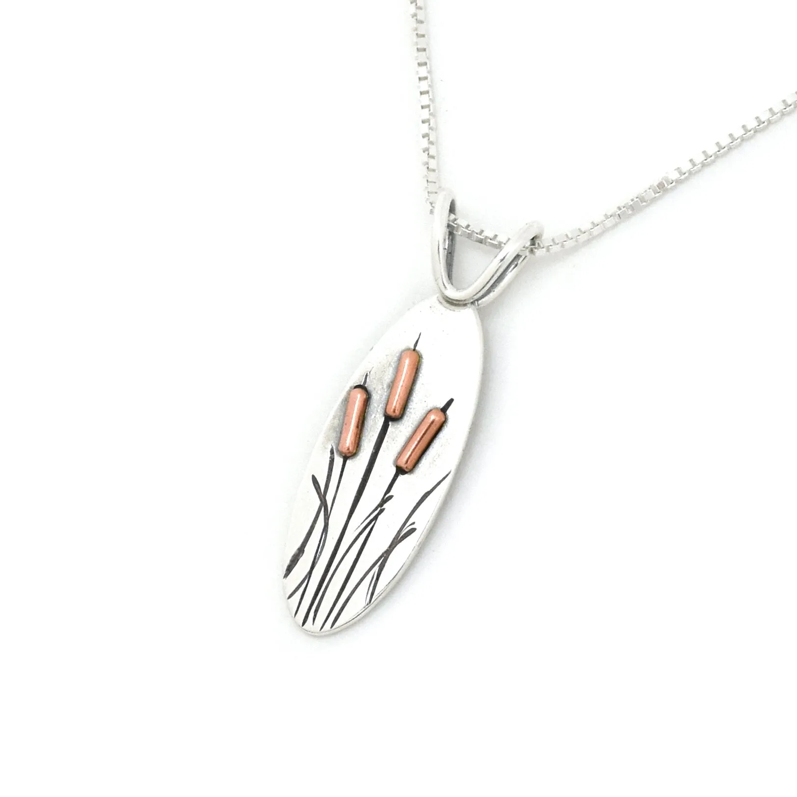 Spring Cattails Pendant