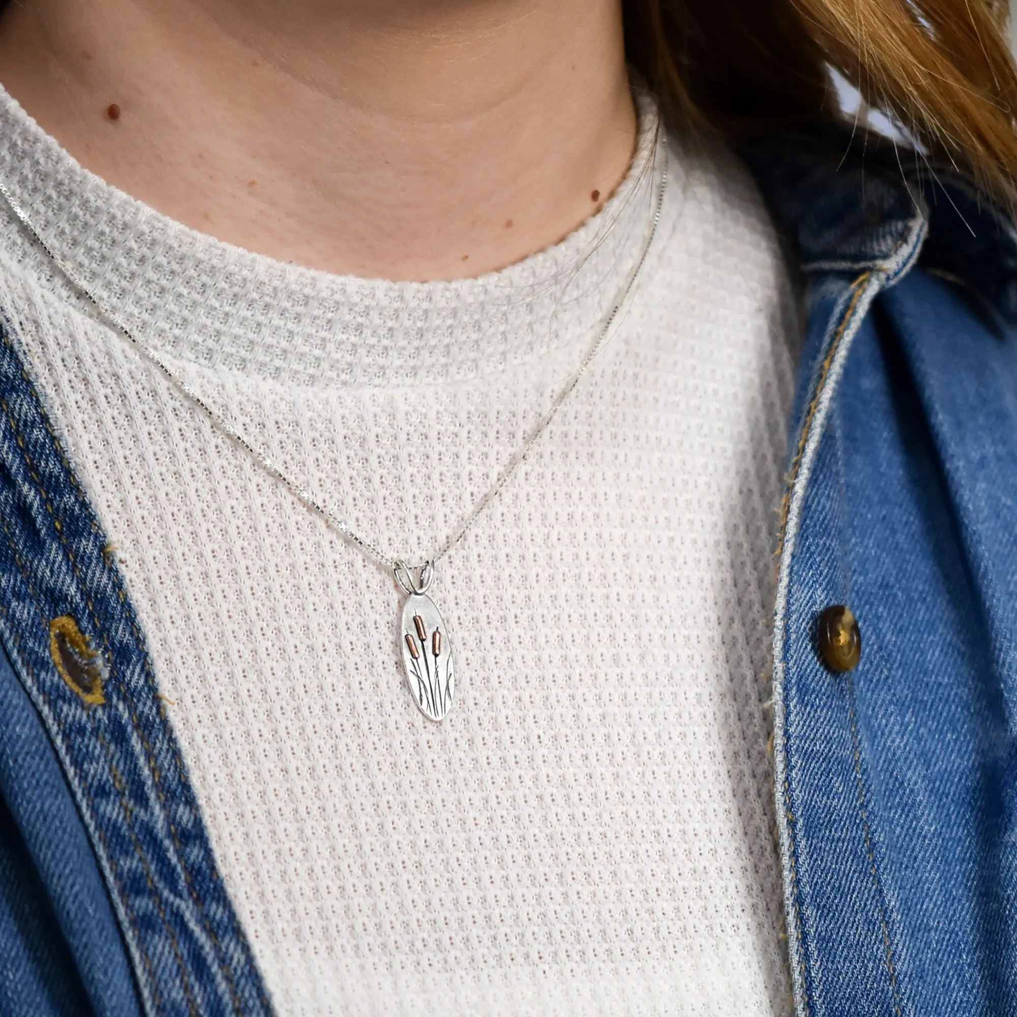 Spring Cattails Pendant