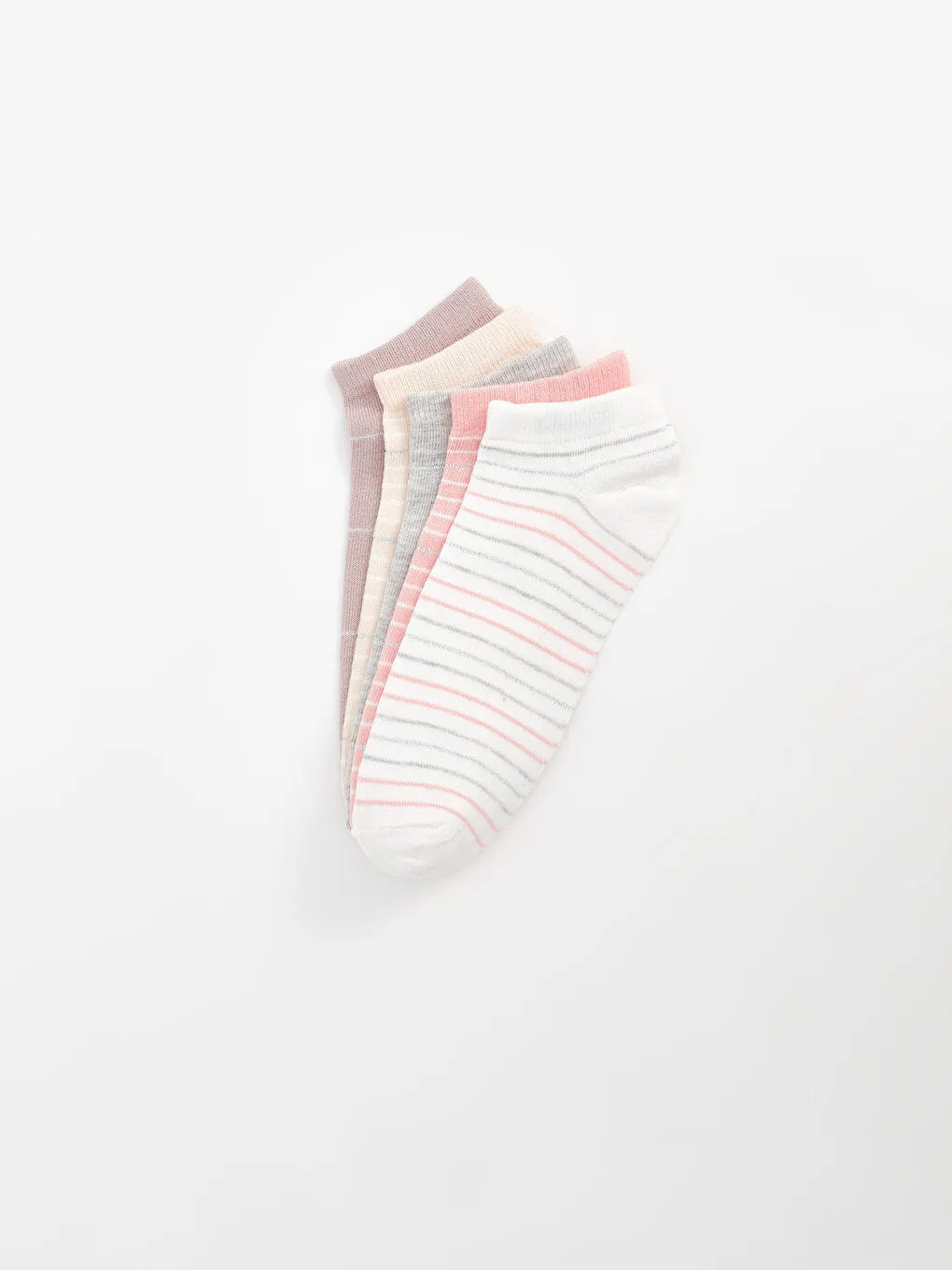 Striped Women's Booties Socks Pack of 5