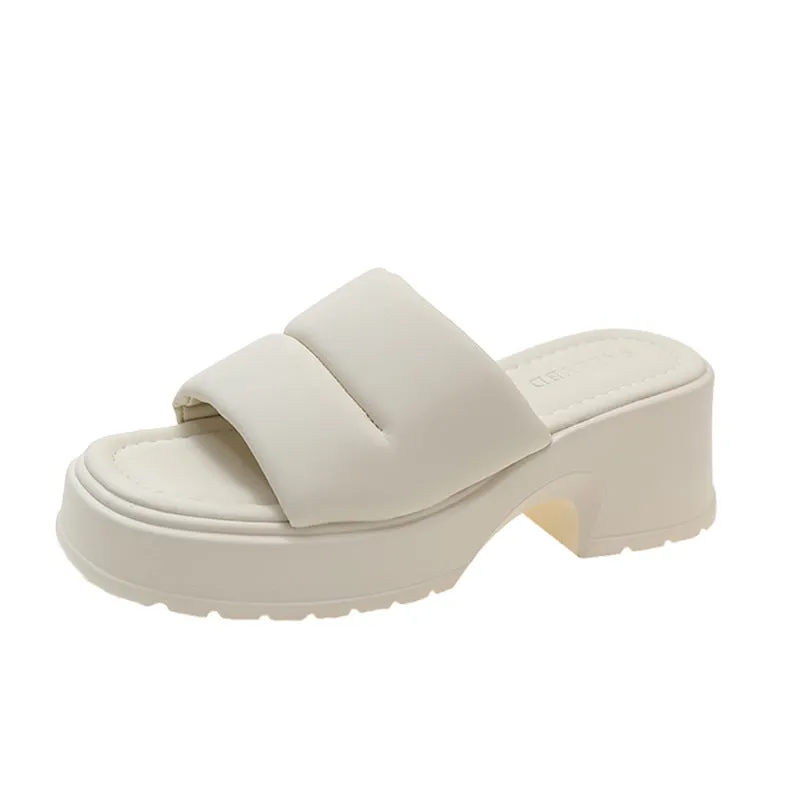 Stylish Outdoor High Heel Sandals: Open Toe, All-match Platform, Perfect for Summer