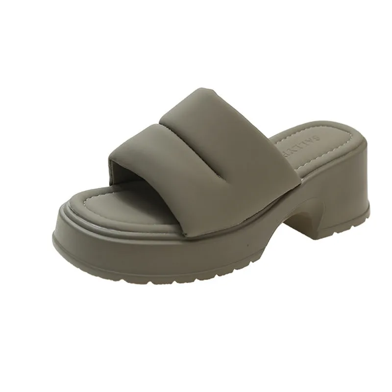 Stylish Outdoor High Heel Sandals: Open Toe, All-match Platform, Perfect for Summer