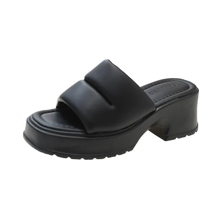 Stylish Outdoor High Heel Sandals: Open Toe, All-match Platform, Perfect for Summer
