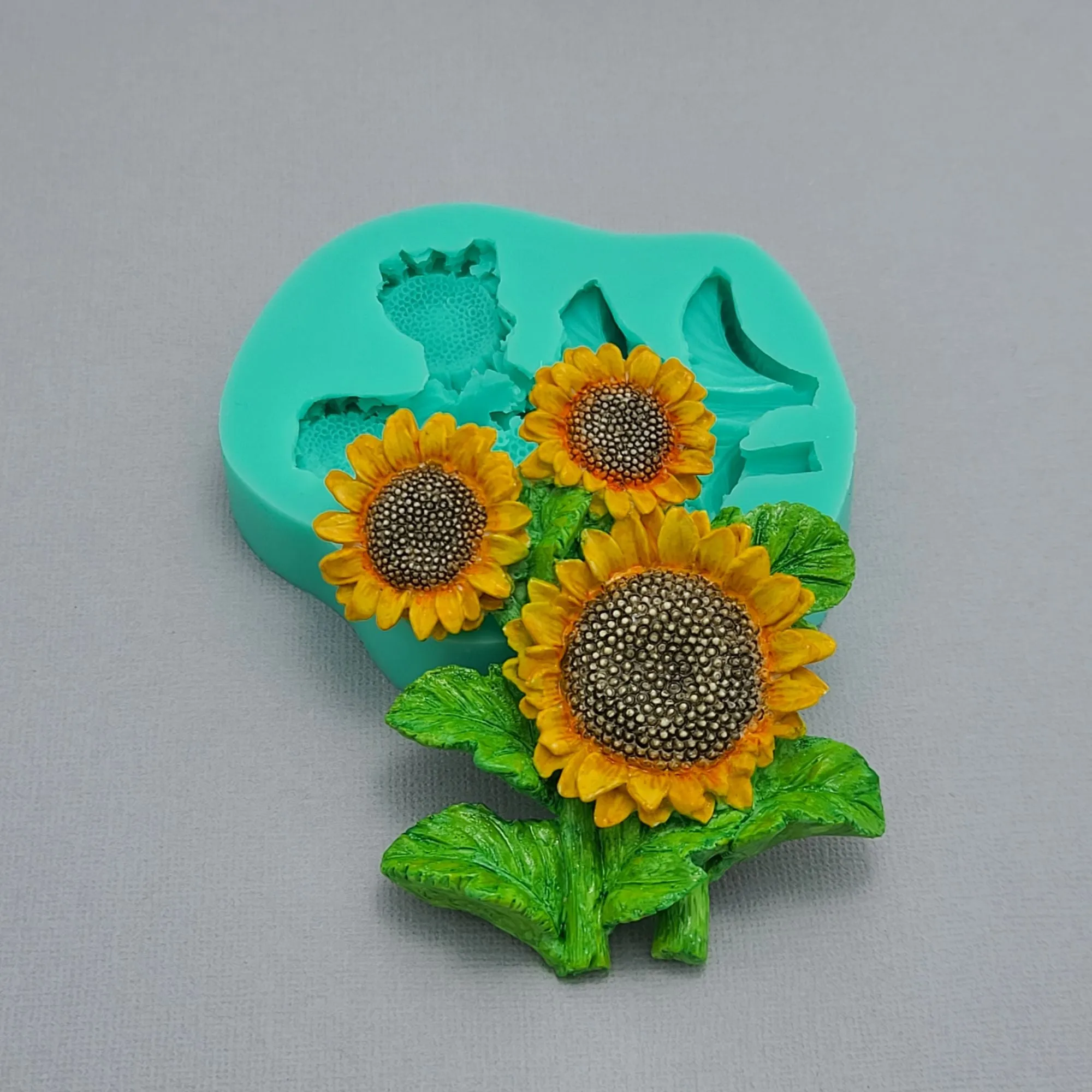 Sunflower   Silicone Mold Cake Decorating Tool for Crafts, Resin,Polymer Clay.
