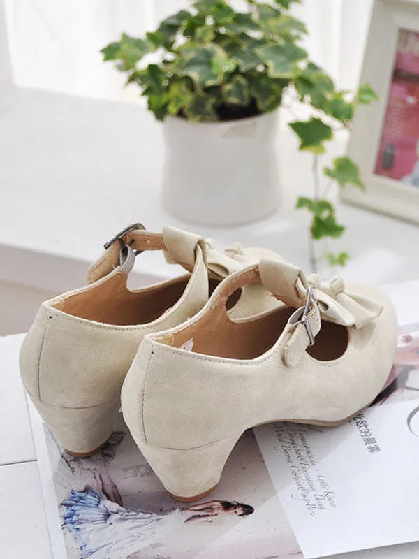Sweet Lolita Footwear Bows Prism Heel Lolita Pumps