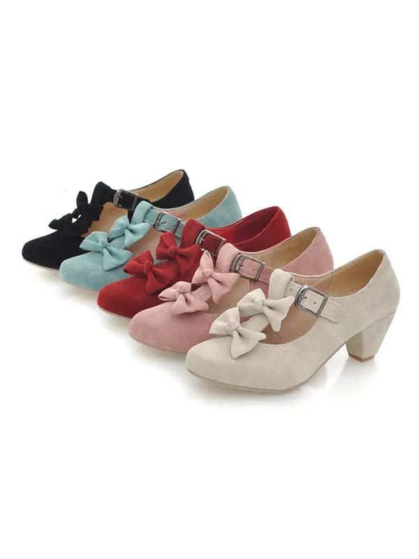 Sweet Lolita Footwear Bows Prism Heel Lolita Pumps