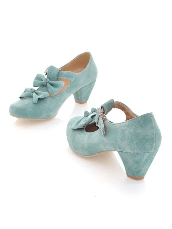 Sweet Lolita Footwear Bows Prism Heel Lolita Pumps