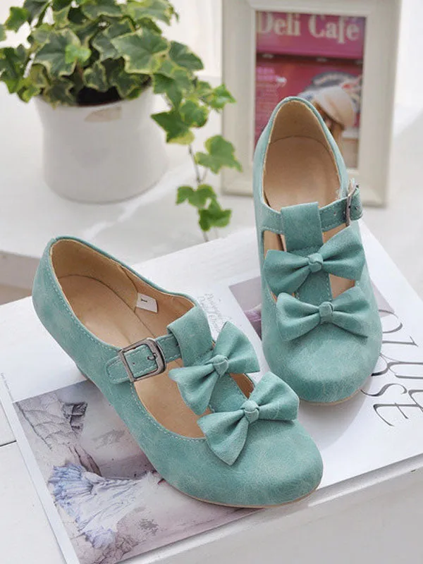 Sweet Lolita Footwear Bows Prism Heel Lolita Pumps